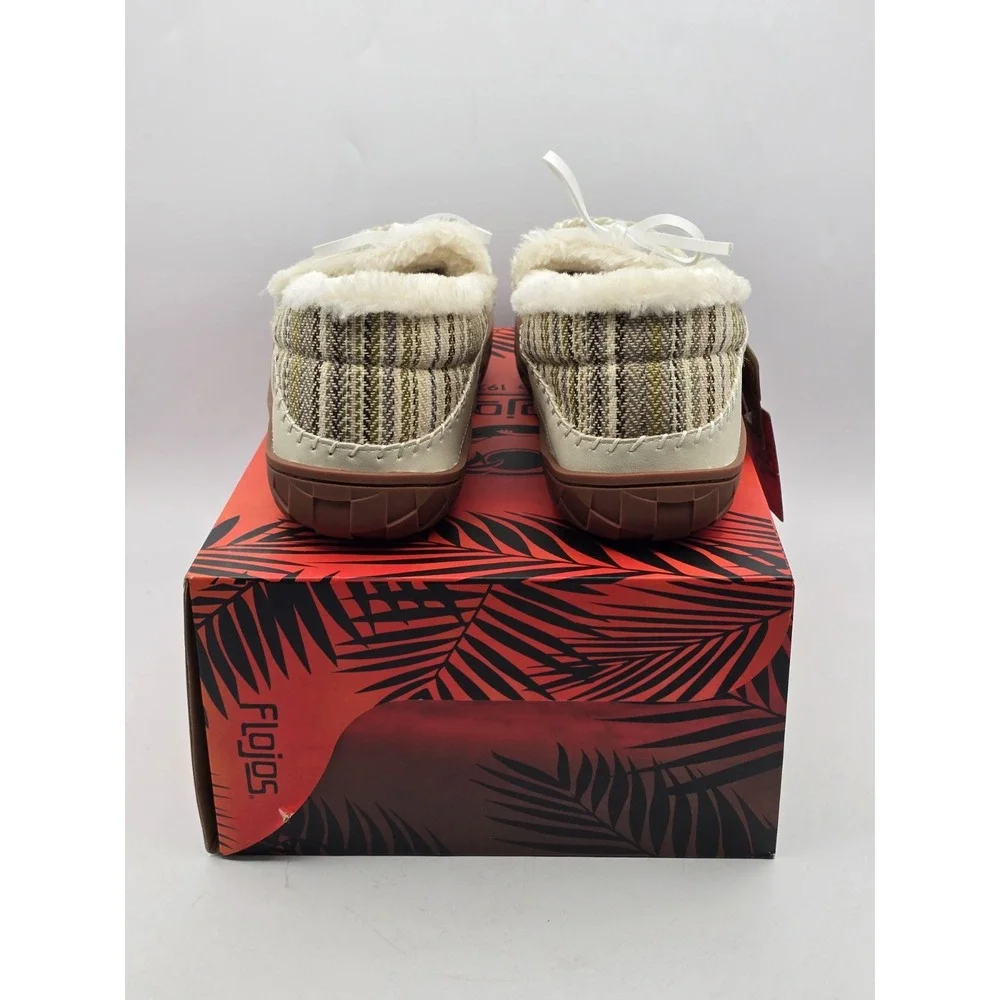 Flojos Unisex Gracias‎ Slipper Slip-Ons Shoes Ivory/Gum Size M13/W14 SLP1105 NEW - Picture 6 of 13